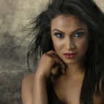 a woman wearing full makeup